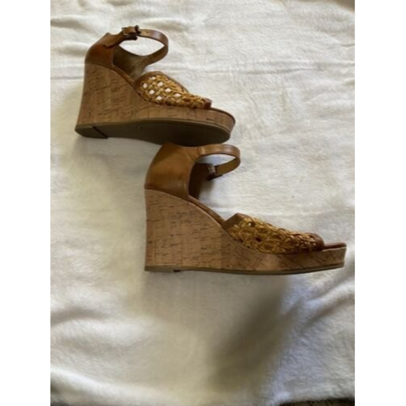 Maurices Eloise Size US 6 Women's Huarache Cork Wedge Heel Sandals Brown 106662 - Picture 6 of 10
